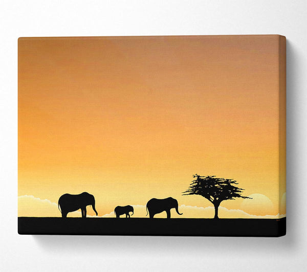  A Canvas Print of Elephant Paradise Canvas Wall Art