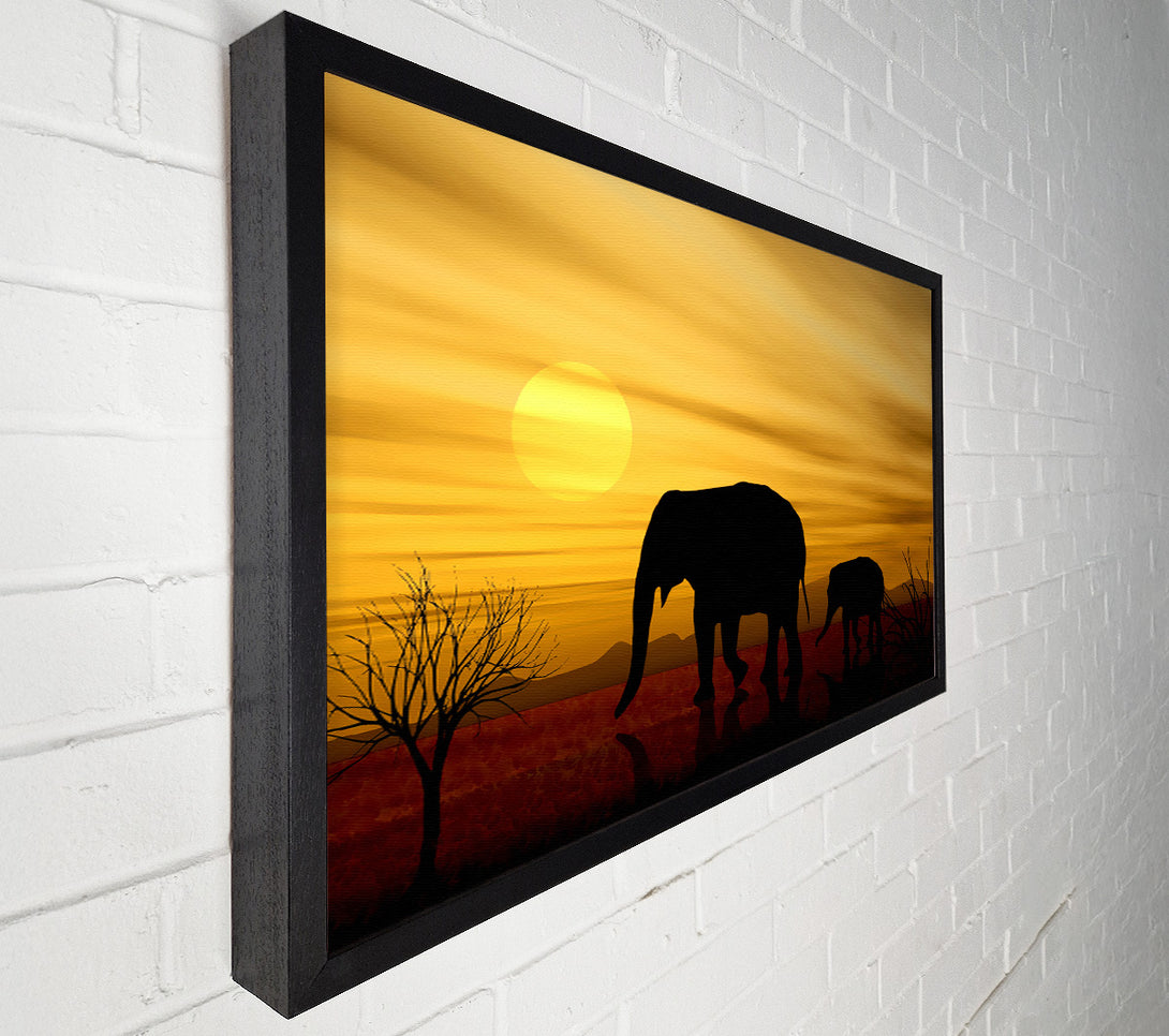  A Canvas Print of Elephant Safari Desert Canvas Wall Art