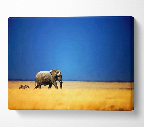  A Canvas Print of Elephant Safari Canvas Art