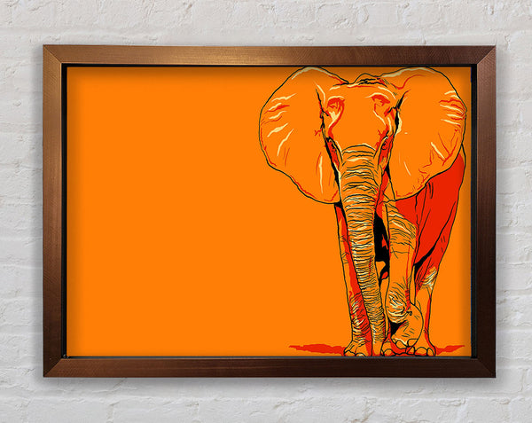 Elephant March Framed Print