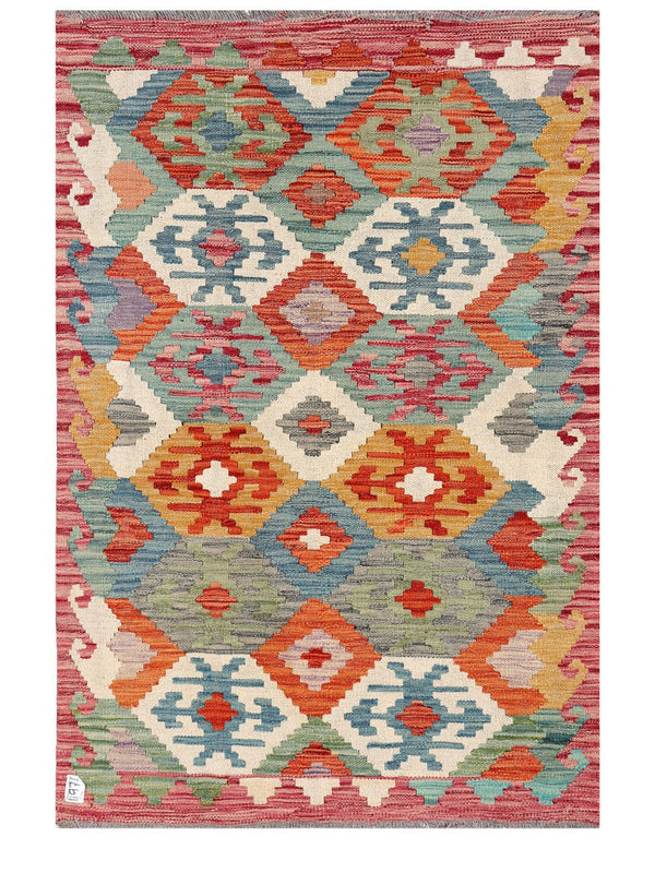Maimana Afghanistan Kilim Rug - 141 x97 cm