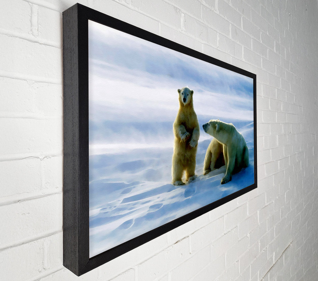  A Canvas Print of Family Of Polar Bears Canvas Print