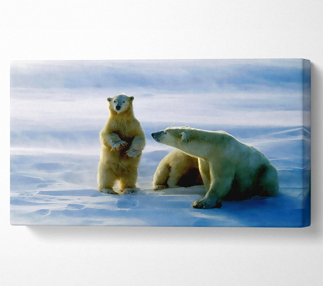  A Canvas Print of Family Of Polar Bears Canvas Print