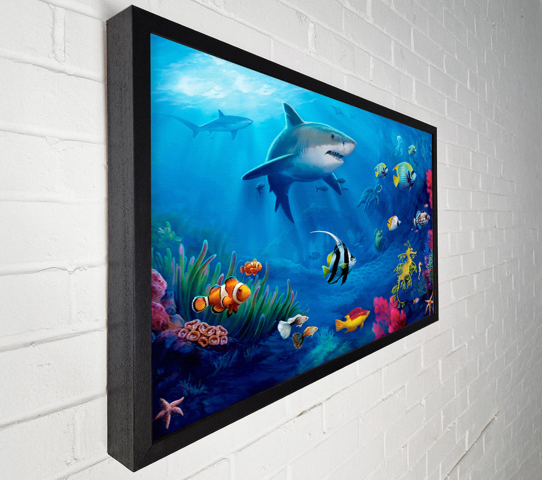  A Canvas Print of Fish Swirl Ocean Canvas Print