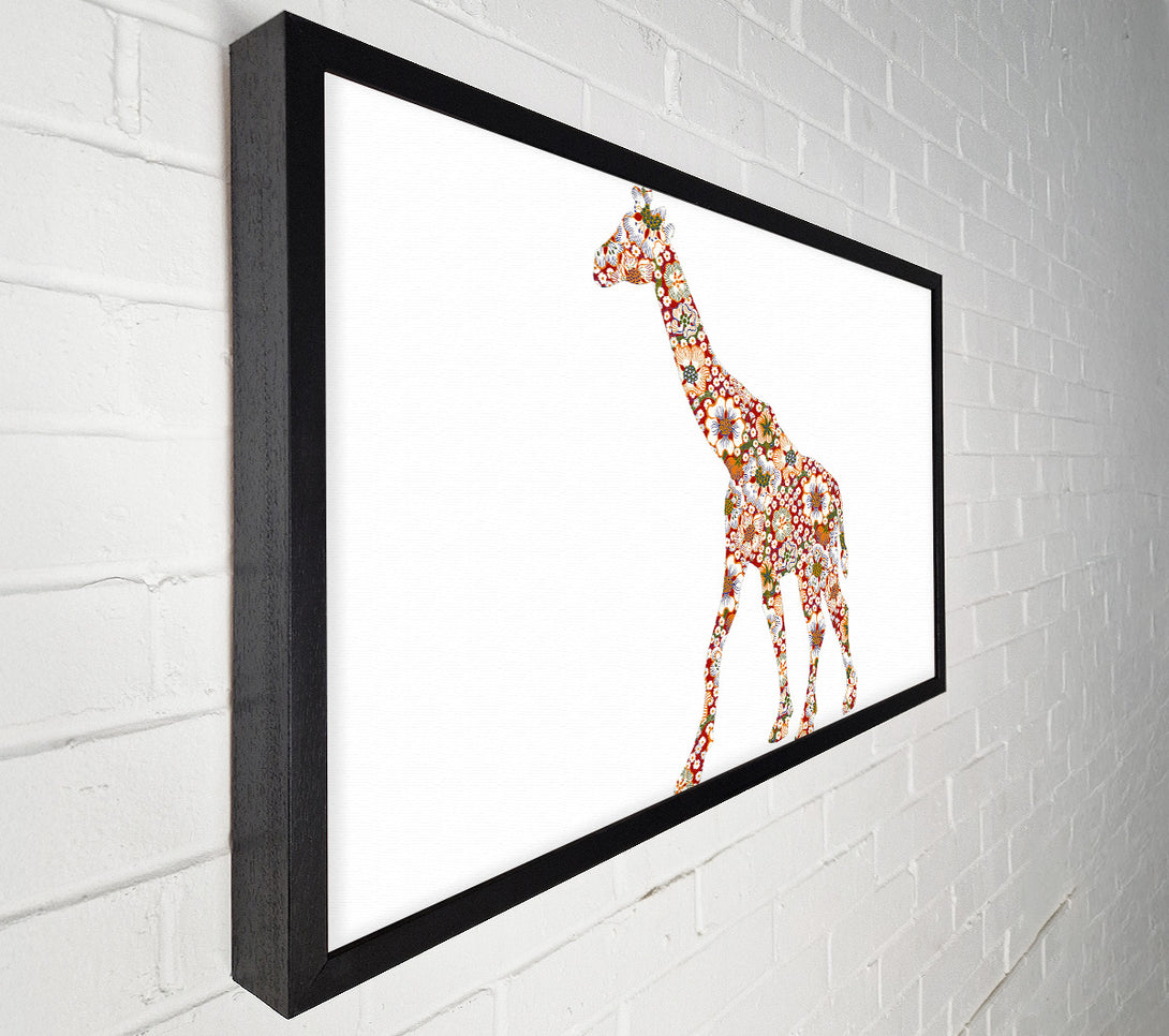  A Canvas Print of Flower Giraffe Canvas Wall Art