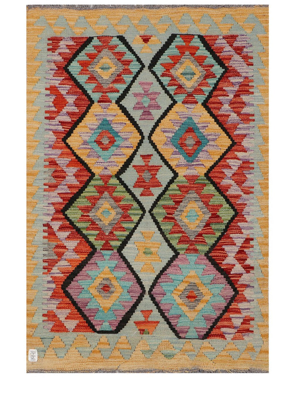 Maimana Afghanistan Kilim Rug - 146 x96 cm