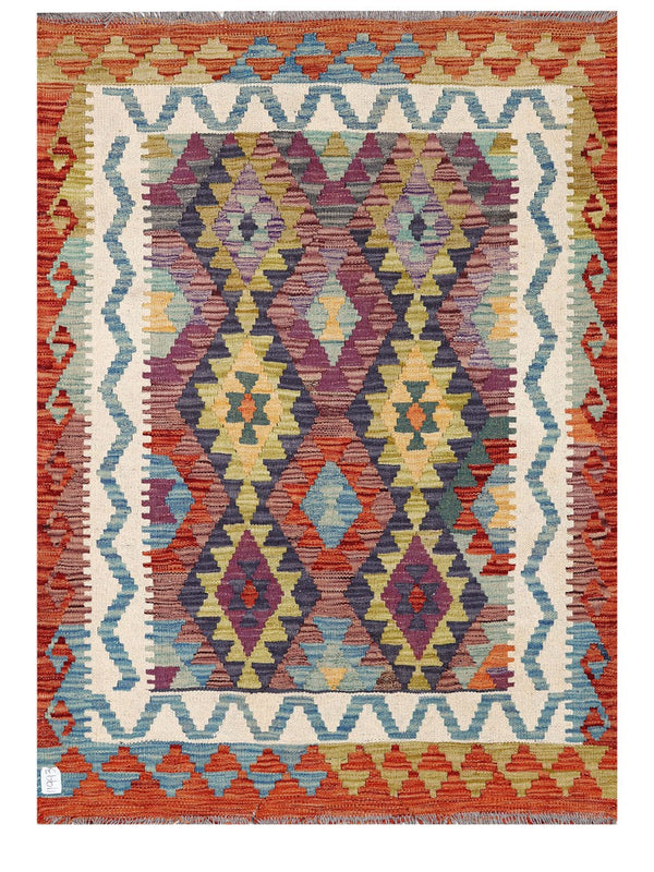 Maimana Afghanistan Kilim Rug - 145 x107 cm