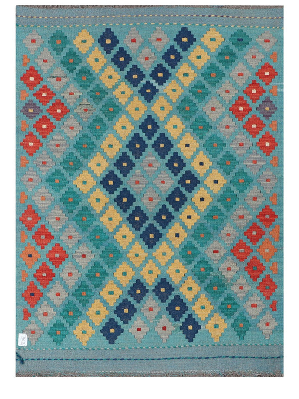 Maimana Afghanistan Kilim Rug - 143 x106 cm