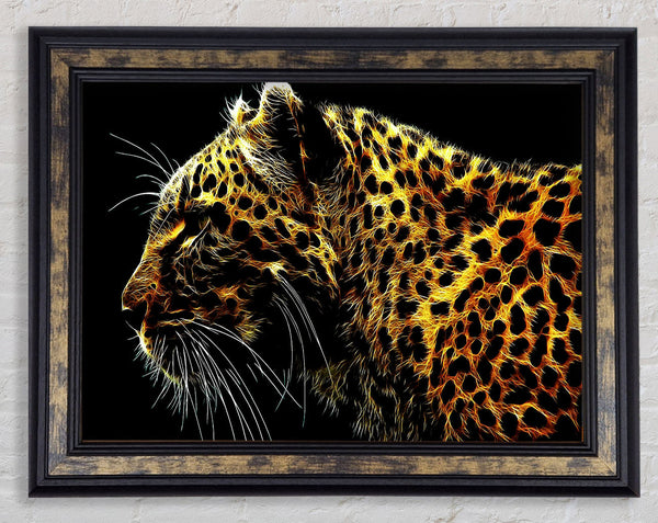 Golden Cheetah Framed Print