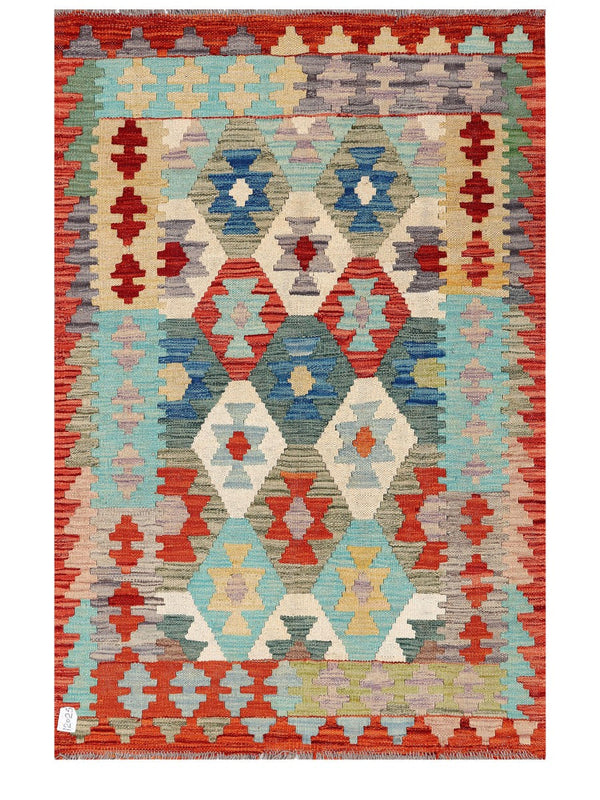 Maimana Afghanistan Kilim Rug - 146 x99 cm