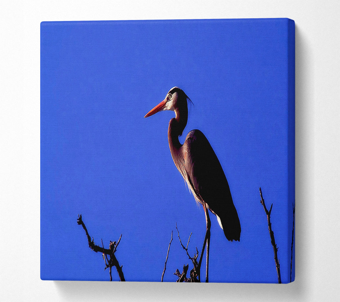  A Canvas Print of Heron Watch Canvas Wall Art