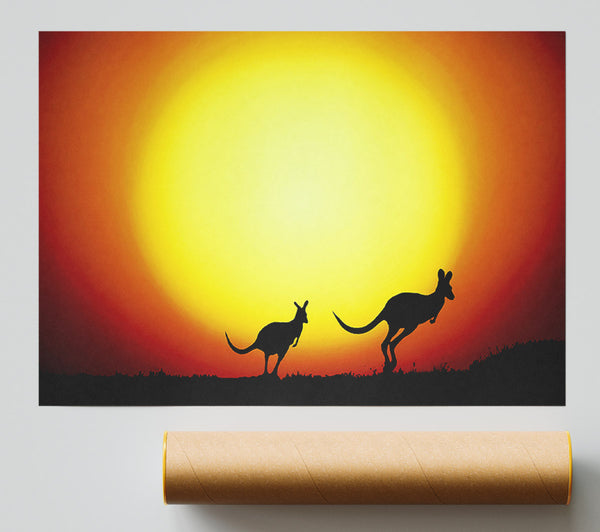 Kangaroos By Sunlight Giclee Print