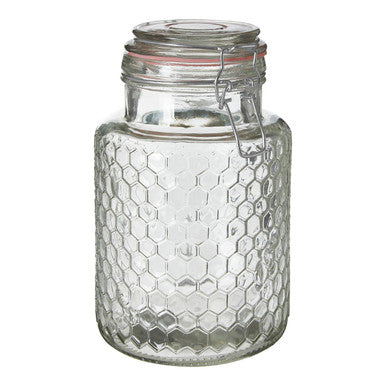 Apiary Pink Seal Small Glass Jar.