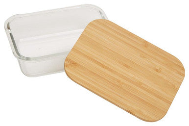 Freska 1040Ml Glass Container With Bamboo Lid