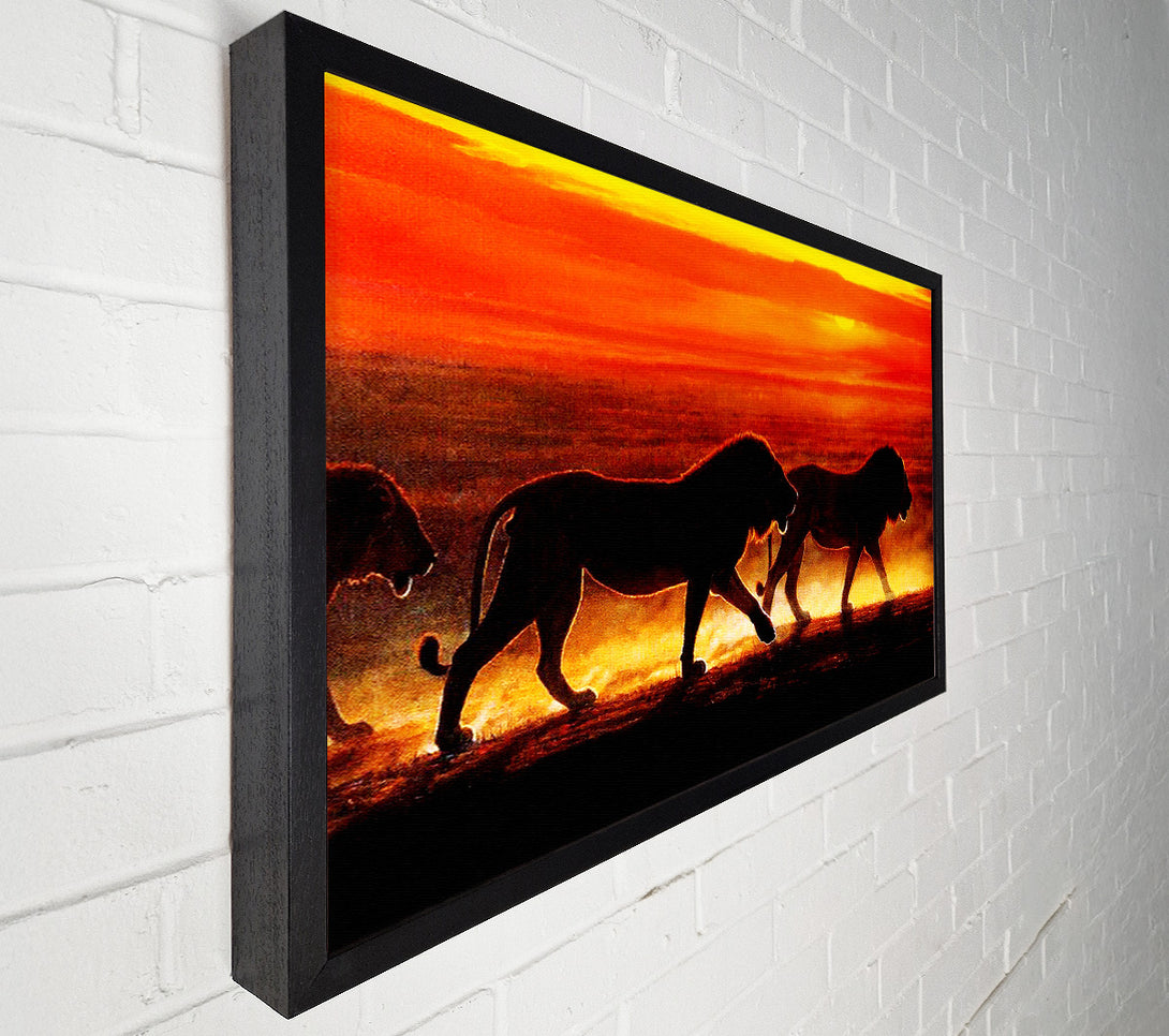  A Canvas Print of Lions On The Hunt Canvas Wall Art