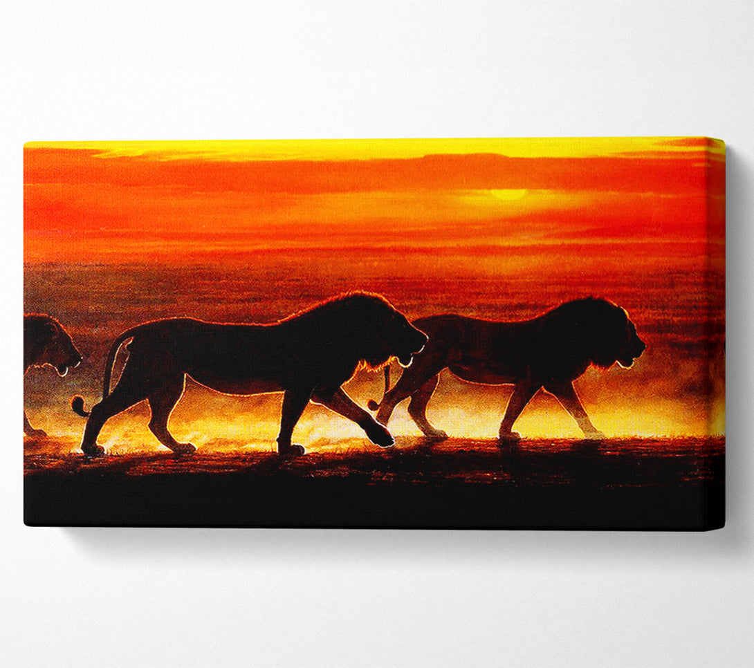  A Canvas Print of Lions On The Hunt Canvas Wall Art