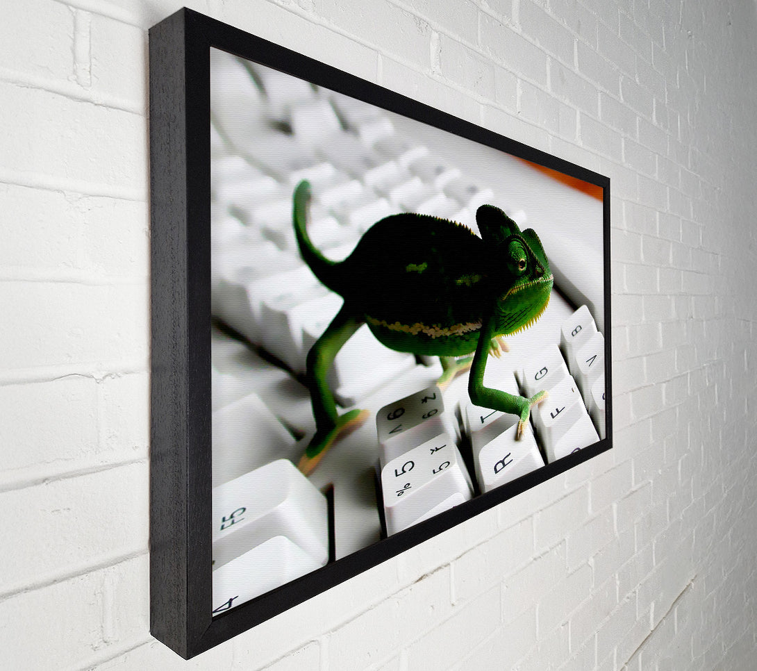 A Canvas Print of Lizard Keyboard Canvas Print