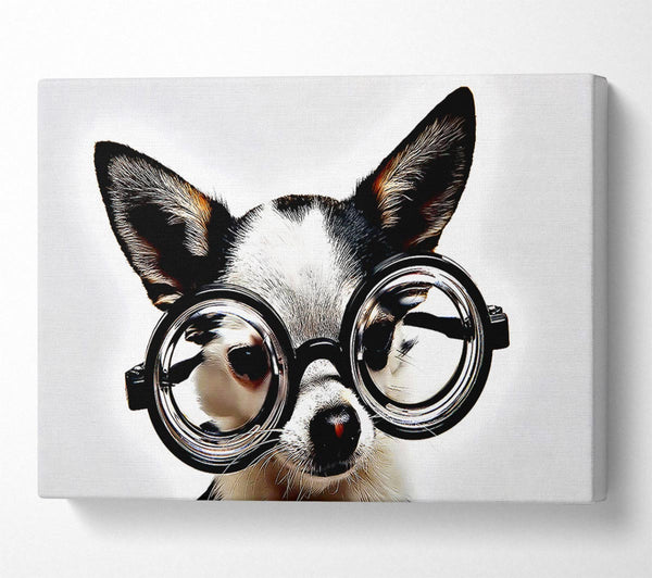  A Canvas Print of Nerd Dog Canvas Wall Art