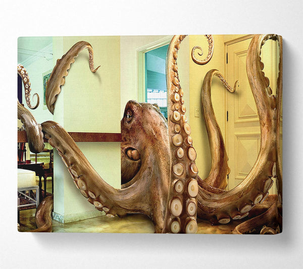  A Canvas Print of Octopus Invasion Canvas Print