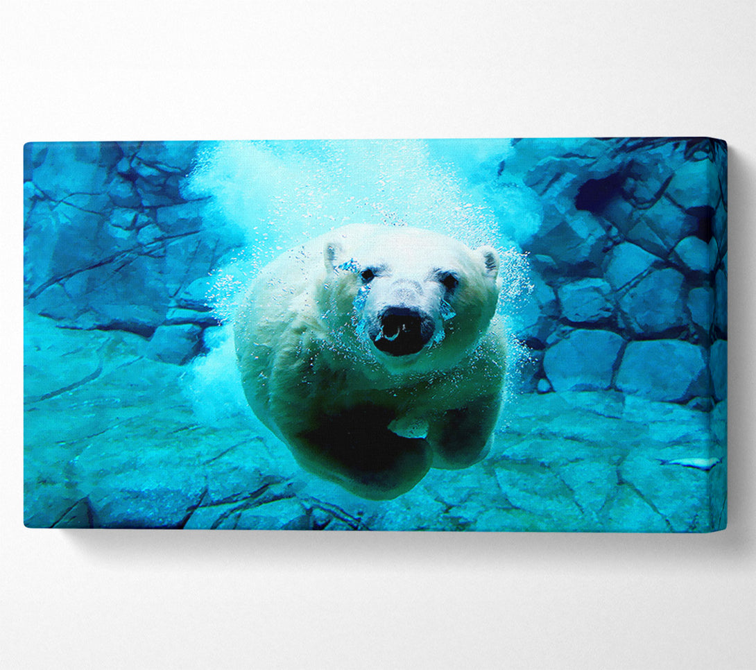  A Canvas Print of Polar Bear Ocean Canvas Art