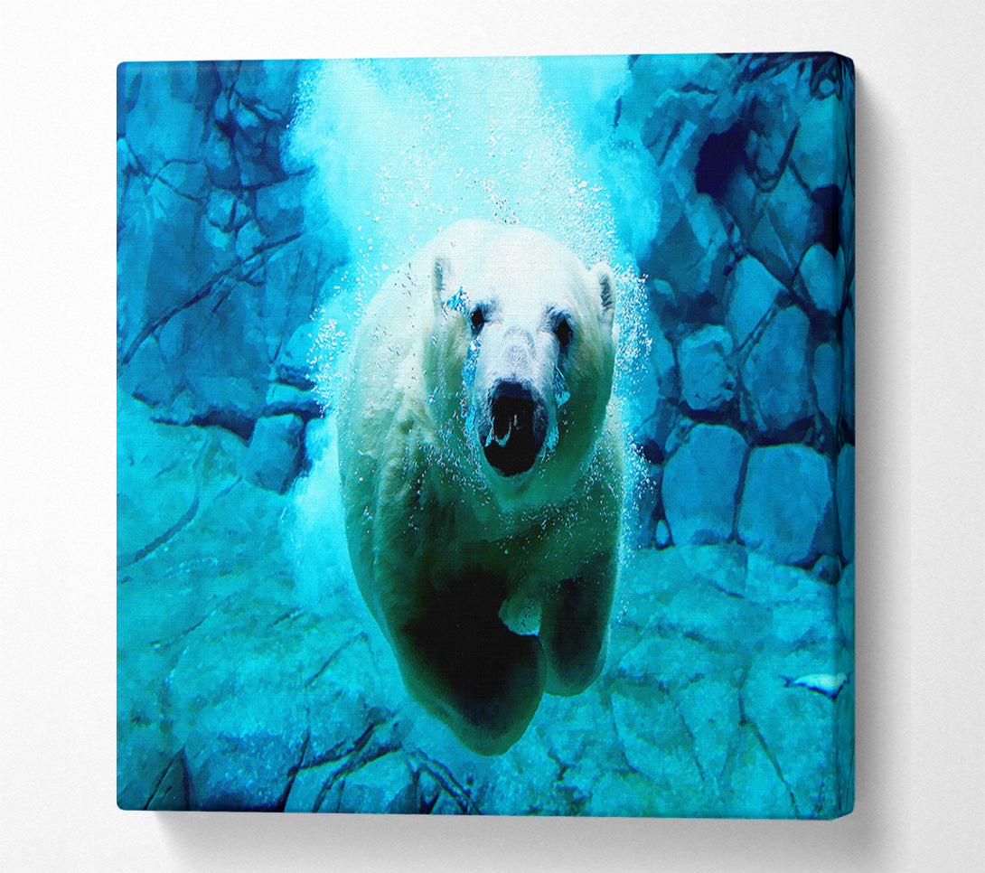  A Canvas Print of Polar Bear Ocean Canvas Art