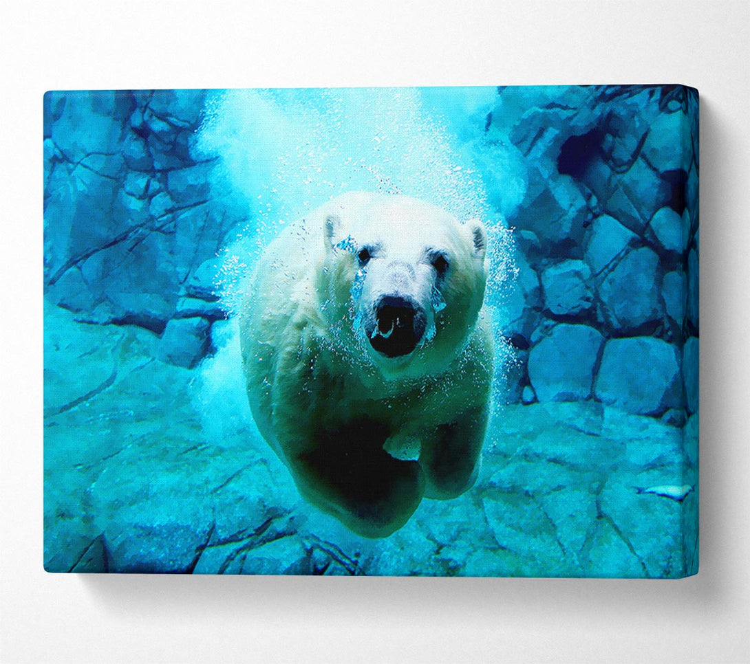  A Canvas Print of Polar Bear Ocean Canvas Art