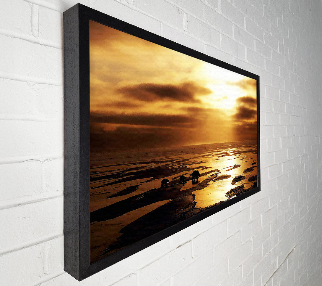  A Canvas Print of Polar Bear Treck Canvas Print