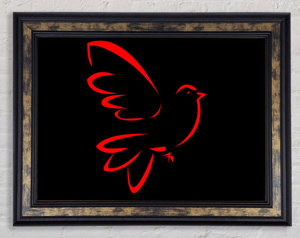 Red Bird Framed Print
