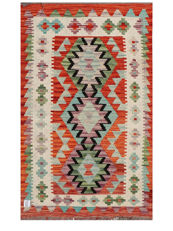 Maimana Afghanistan Kilim Rug - 130 x 82 cm