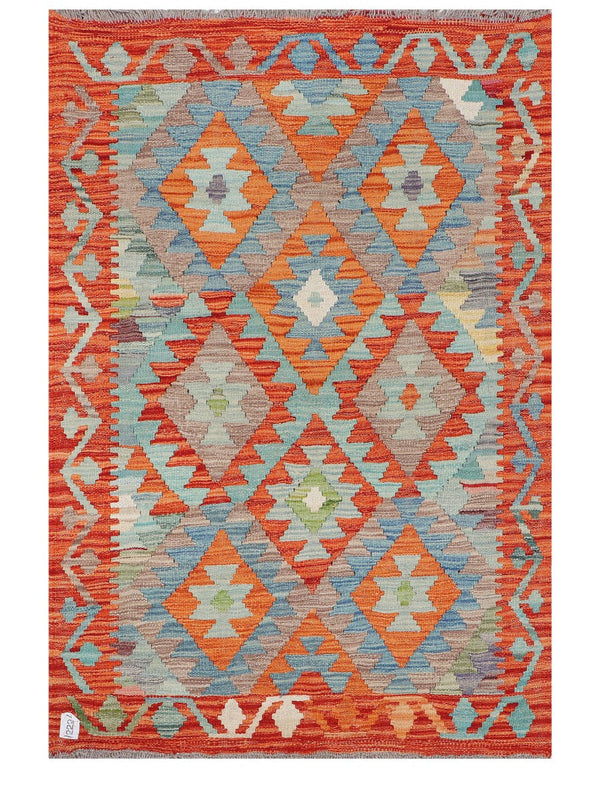 Maimana Afghanistan Kilim Rug - 143 x96 cm