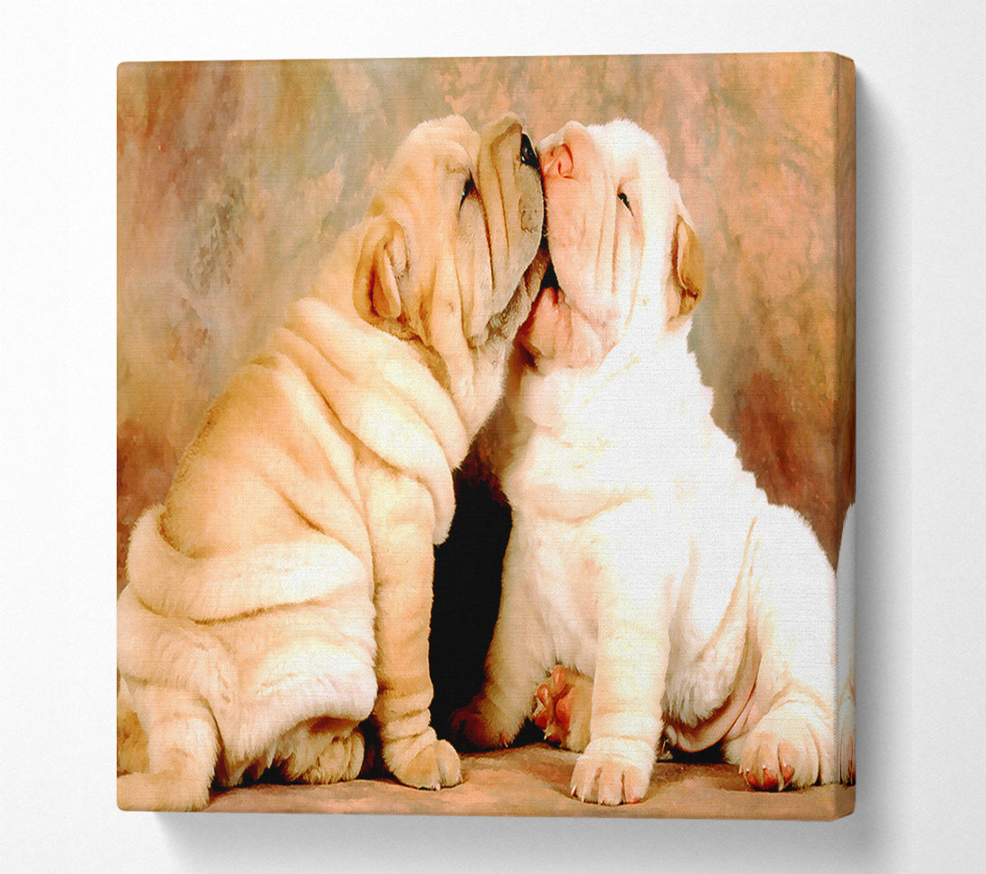  A Canvas Print of Shar Pei Puppies Canvas Print