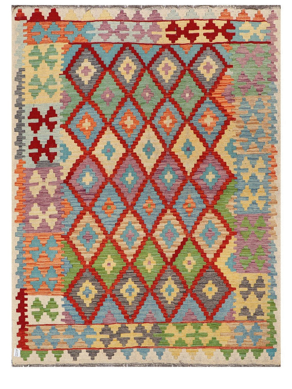 Maimana Afghanistan Kilim Rug - 198 x151 cm