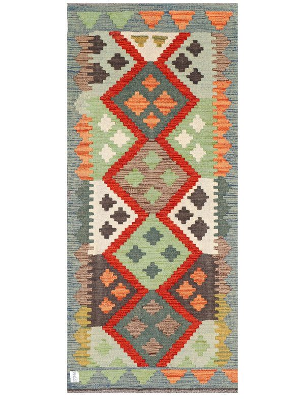 Maimana Afghanistan Kilim Rug - 157 x71 cm