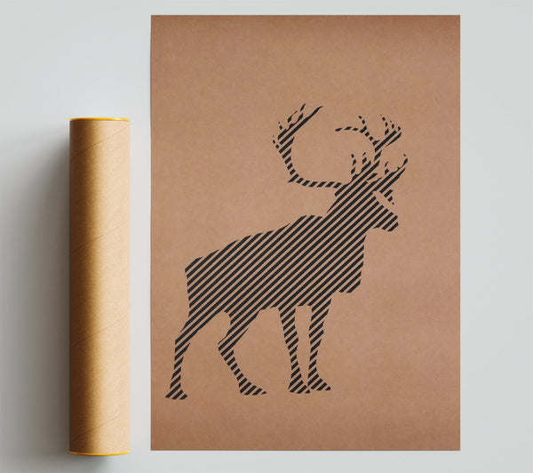 Standing Stag Giclee Print