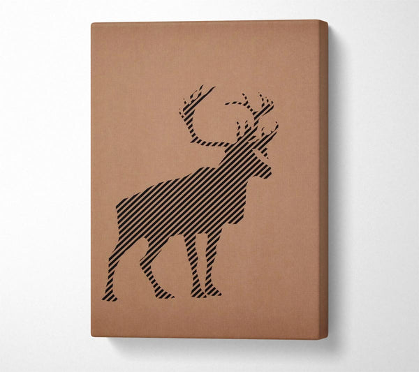  A Canvas Print of Standing Stag Canvas Wall Art