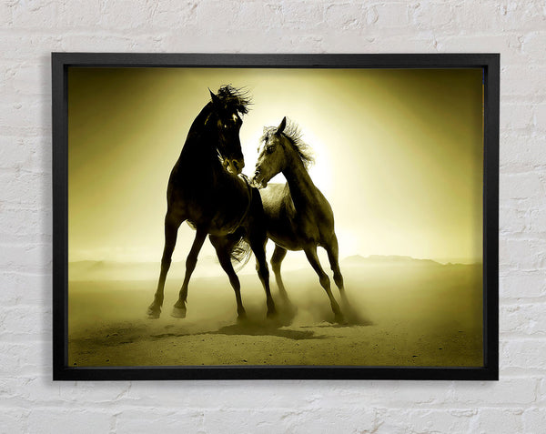 Die Liebe zu Pferden Sepia