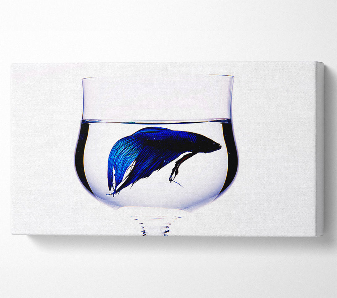  A Canvas Print of Wineglass Fish Canvas Wall Art