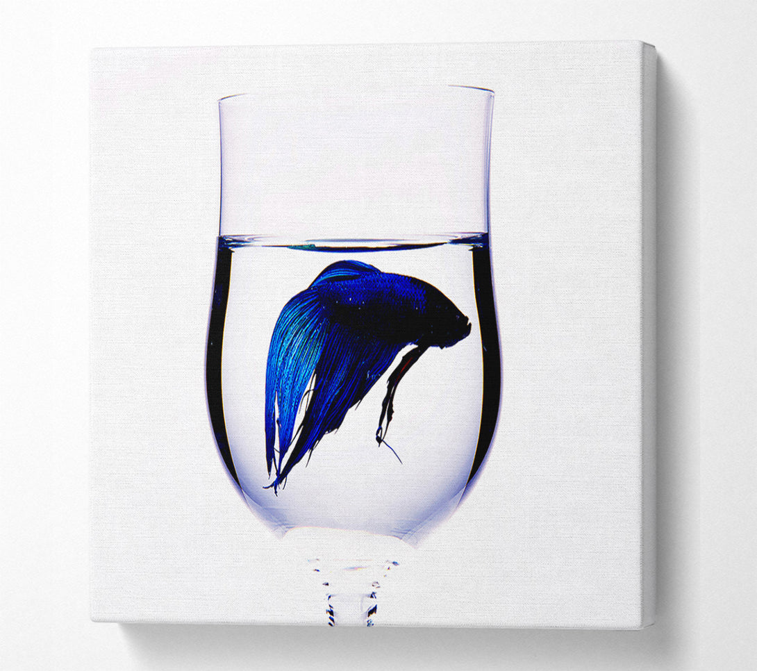 A Canvas Print of Wineglass Fish Canvas Wall Art