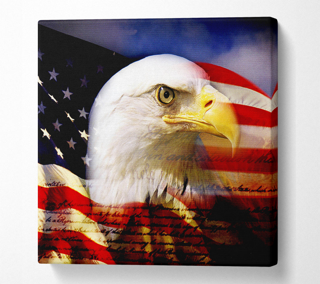  A Canvas Print of American Eagle Flag Canvas Wall Art