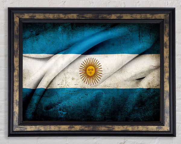 Argentina Sun Flag Framed Print