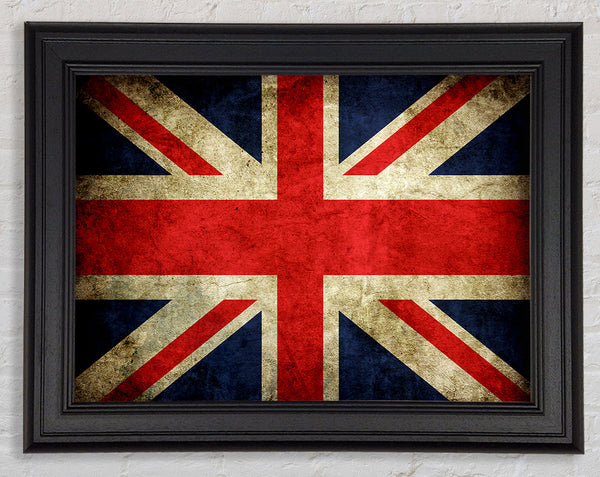 British Grunge Flag Framed Print