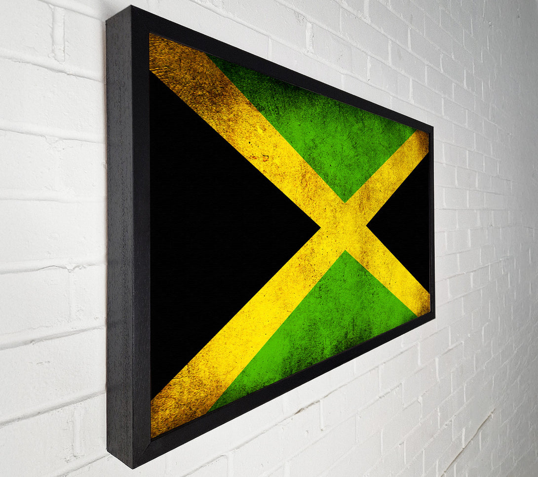  A Canvas Print of Jamaican Grunge Flag Canvas Art