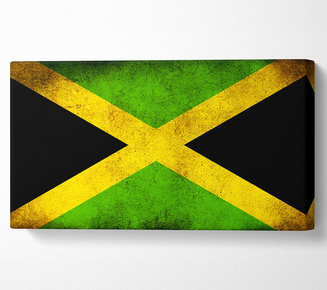  A Canvas Print of Jamaican Grunge Flag Canvas Art