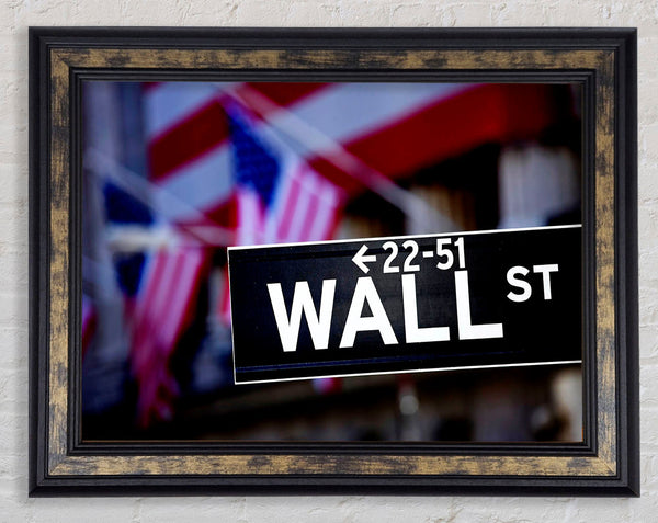 Wall Street American Framed Print