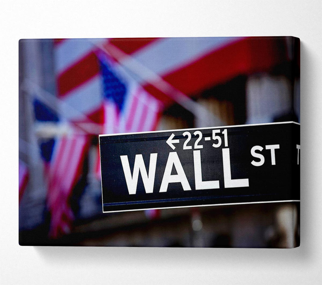  A Canvas Print of Wall Street American Canvas Wall Art