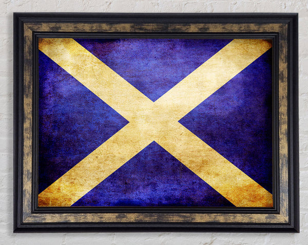 Scottish Grunge Flag Framed Print