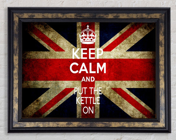 English Flag Keep Calm Framed Print