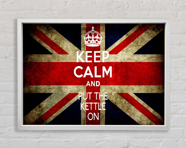 English Flag Keep Calm Framed Print
