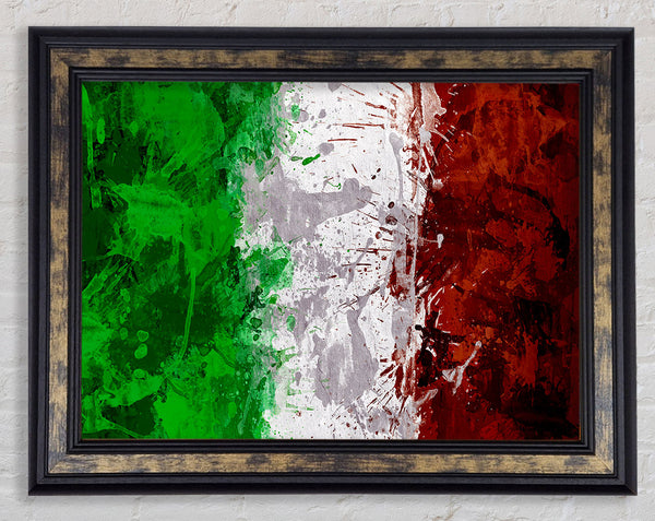 Grunge Flag Of Italy Framed Print