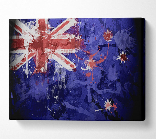  A Canvas Print of New Zealand Flag Grunge Canvas Print